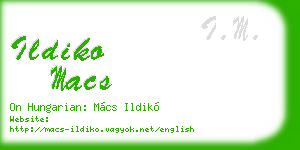 ildiko macs business card